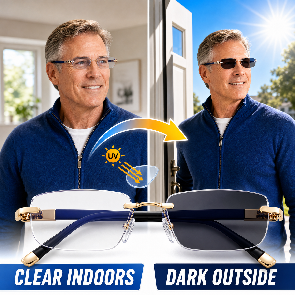 TrueVision photochromic lenses outdoors