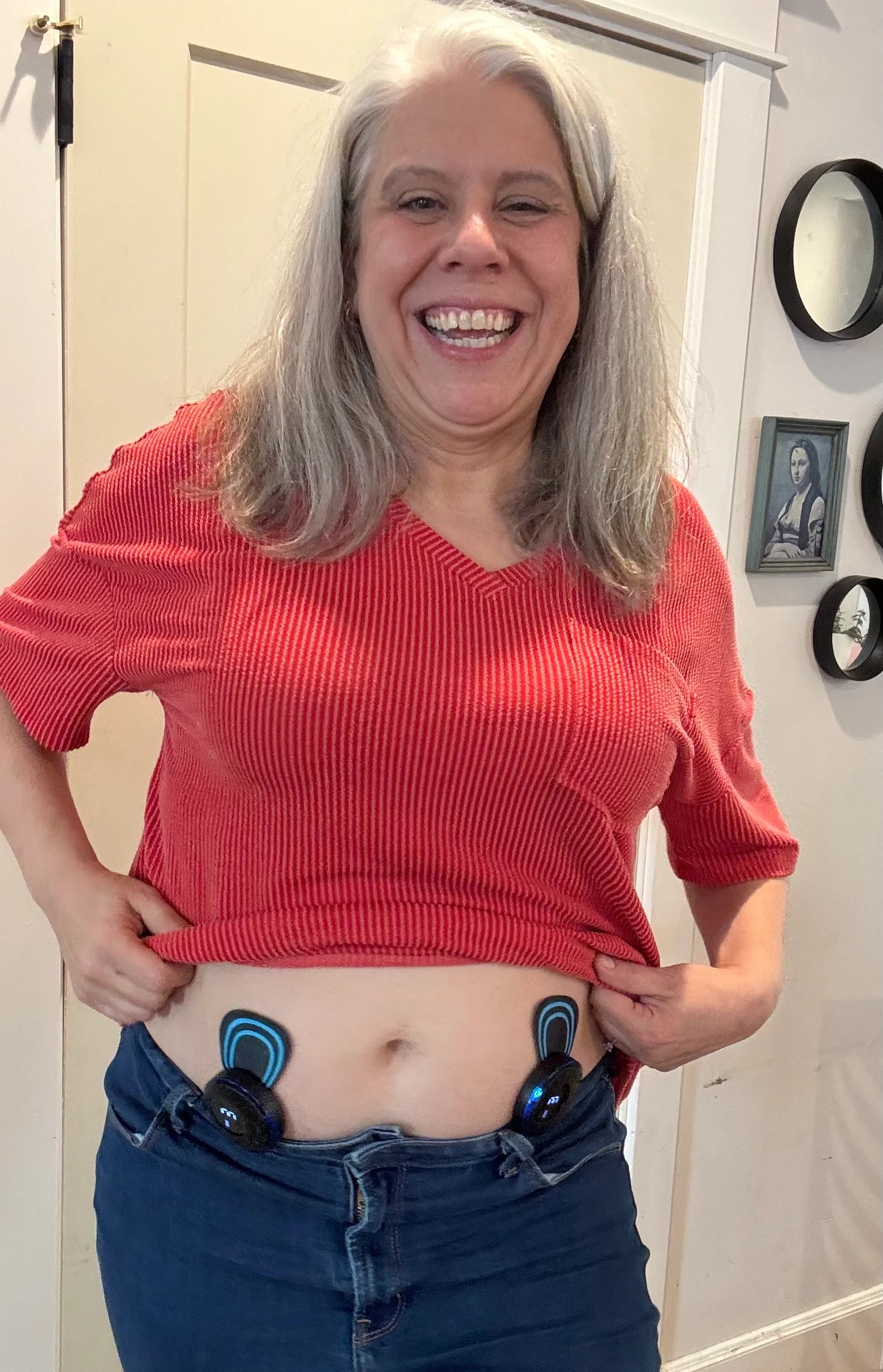 Pelvic Ease customer wearing the massager